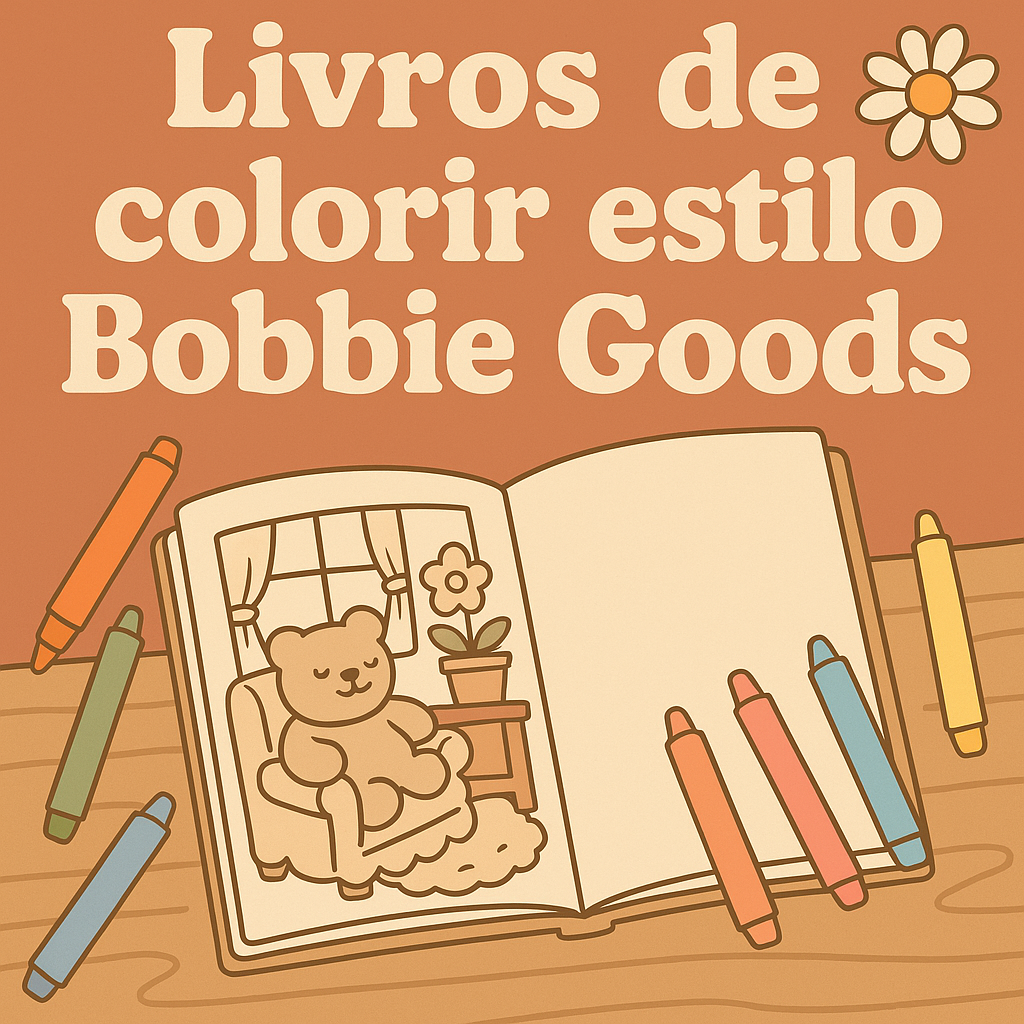 Livros de colorir Estilo Bobbie Goods: benefícios e como usar com canetinhas